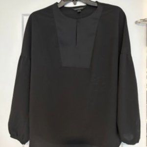 Long sleeve bib blouse